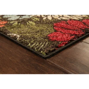 Floral Farmhouse Multicolor Indoor Entryway Area Rug, 2'6